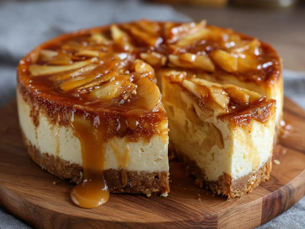 Cheesecake pommes caramel salé