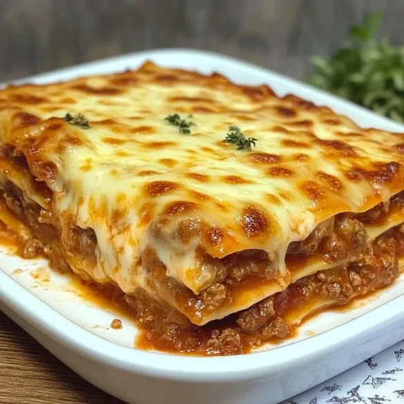 Lasaña de Carne y Queso