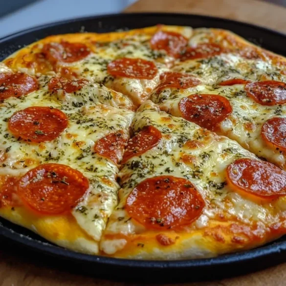 PIZZA CASERA EN SARTÉN PIZZA CASERA EN SARTÉN
