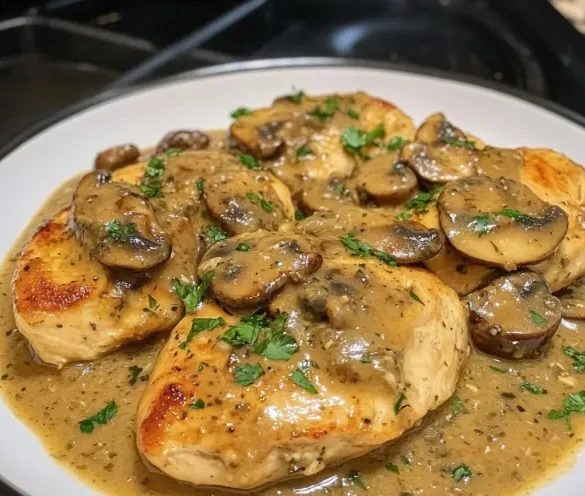 Pechuga de Pollo en Salsa de Champiñones Pechuga de Pollo en Salsa de Champiñones