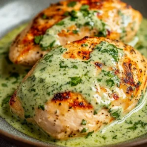 Pechugas de Pollo con Crema de Cilantro 6 Pechugas de Pollo con Crema de Cilantro