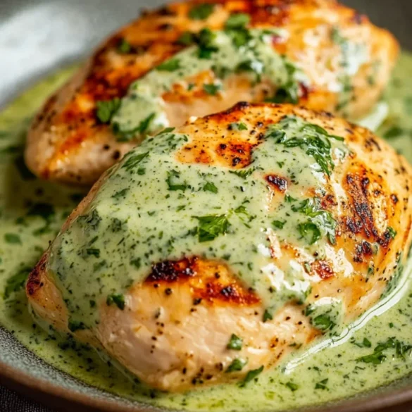 Pechugas de Pollo con Crema de Cilantro Pechugas de Pollo con Crema de Cilantro