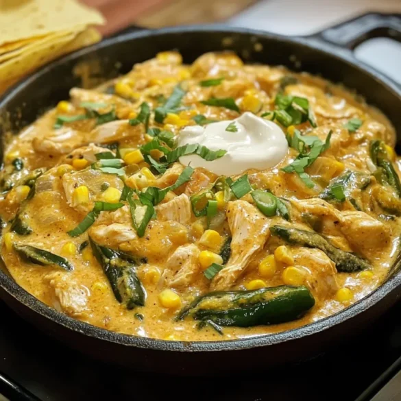 Rajas Poblanas con Pollo Rajas Poblanas con Pollo