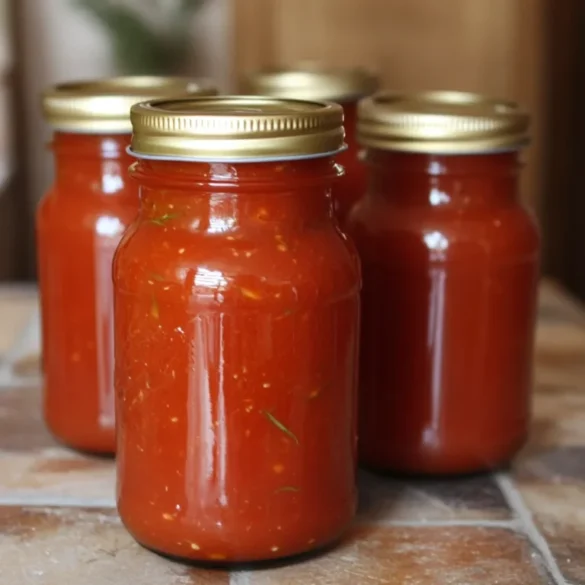 Salsa de Tomate en Conserva Casera Salsa de Tomate en Conserva Casera
