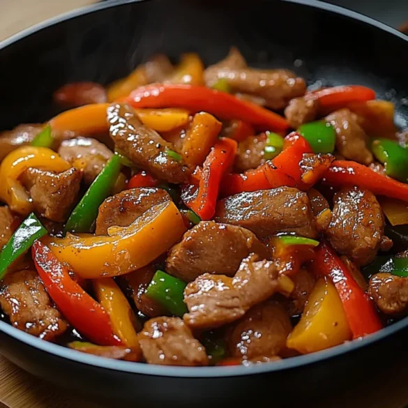 Salteado de Carne con Pimientos Salteado de Carne con Pimientos