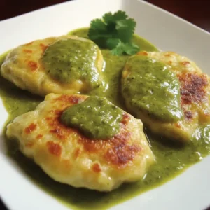 Tortitas de Pollo en Salsa Verde