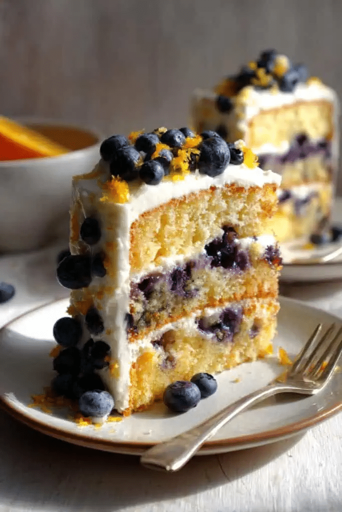 Pastel de Arándano y Naranja