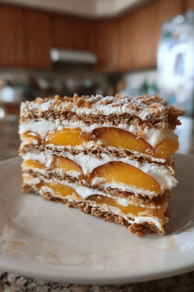 Deliciosa Carlota de durazno en solo 2 horas