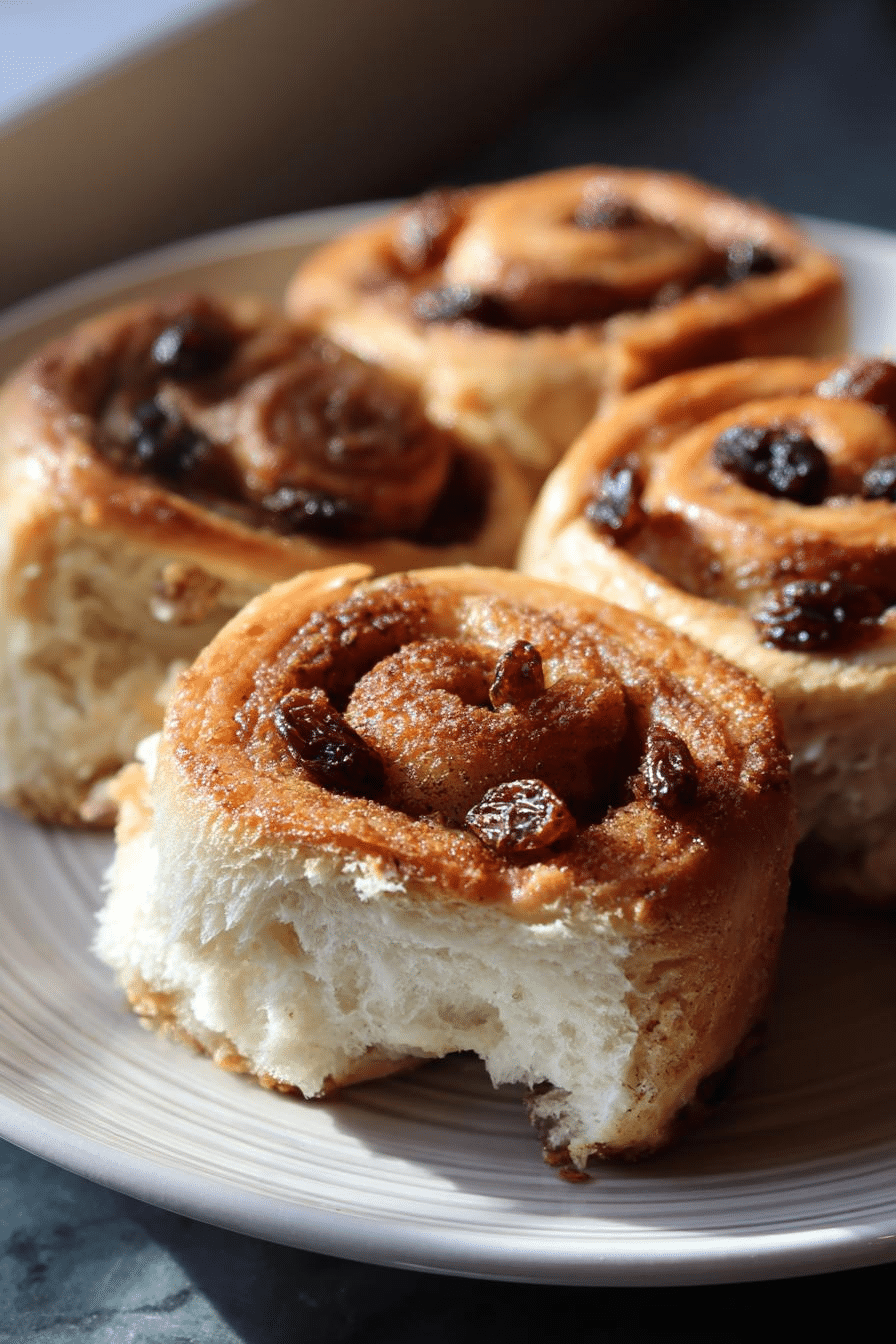 Panecillos de canela y pasas