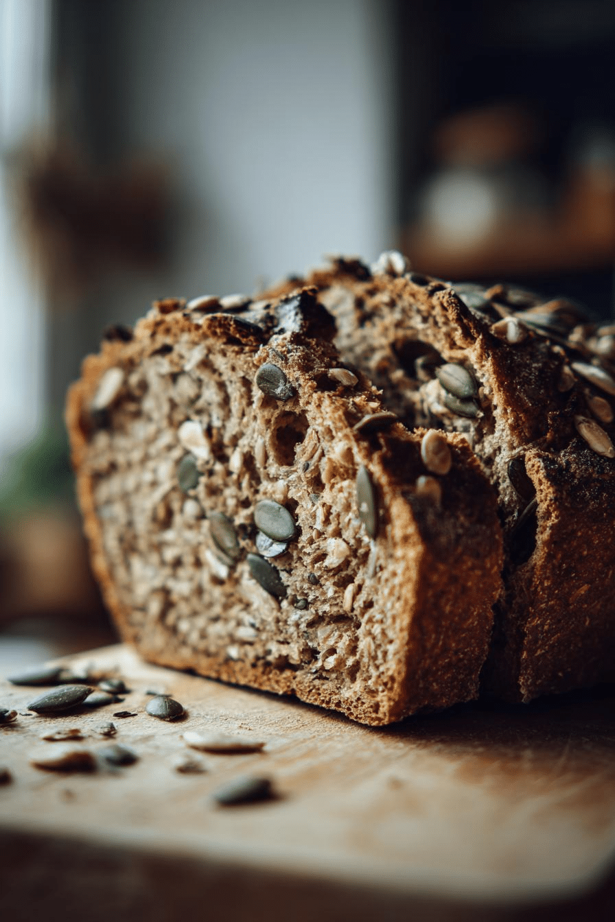 Pan de centeno con semillas