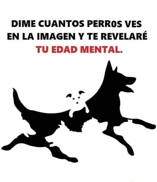 Conoce tu edad mental con esta imagen: Cuántos perros ves en este test visual.