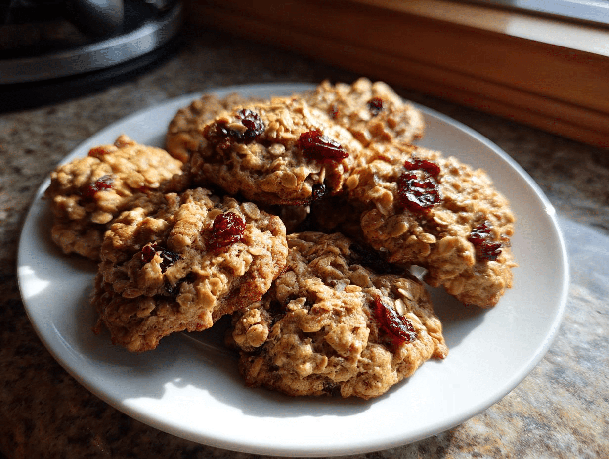 Galletas de avena con arándanos rojos