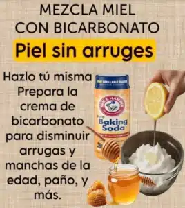 CREMA NATURAL CON BICARBONATO PARA REDUCIR ARRUGAS Y REJUVENECER LA PIEL