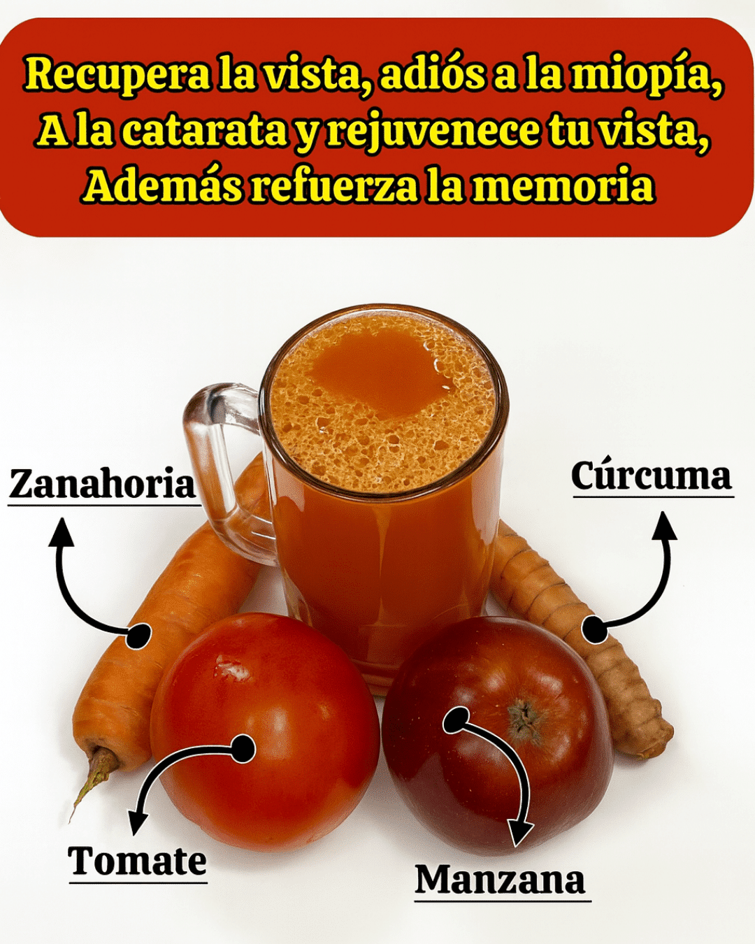 El Batido Natural que Mejora la Salud de tus Ojos y Memoria