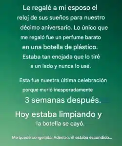 El perfume que tiré contenía un secreto que descubrí demasiado tarde