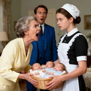 El viudo millonario fingió irse, solo para esconderse y observar a su novia con sus trillizos