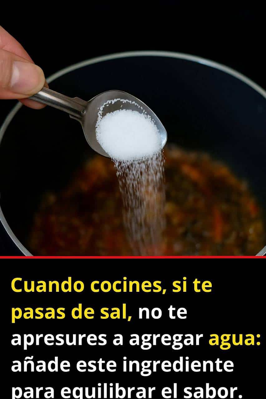 ¿Te pasaste de sal al cocinar? No agregues agua, haz esto