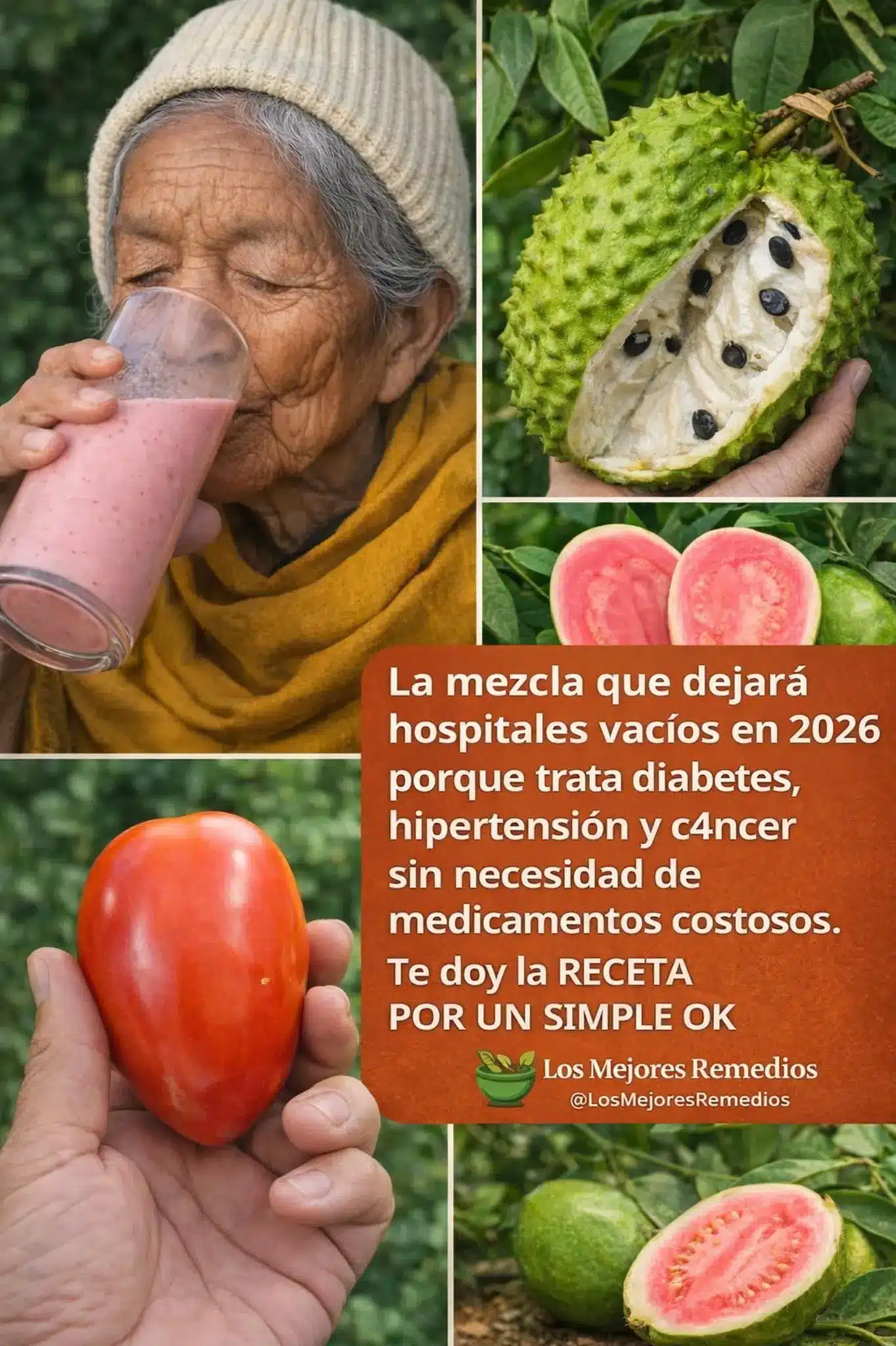 Batido Antioxidante de Guanábana, Guayaba y Tomate
