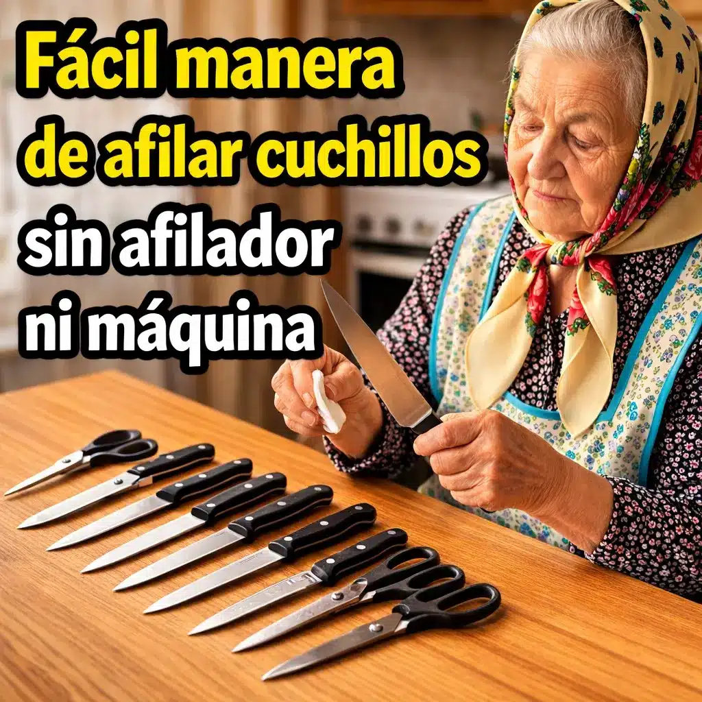 Cómo afilar cuchillo y tijeras fácilmente