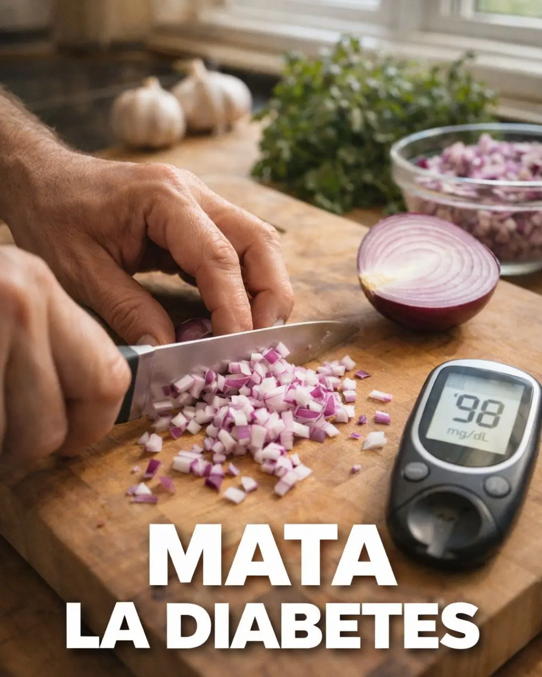 Infusión de cebolla morada para bajar glucosa