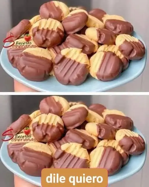 Masitas de leche en polvo con chocolate