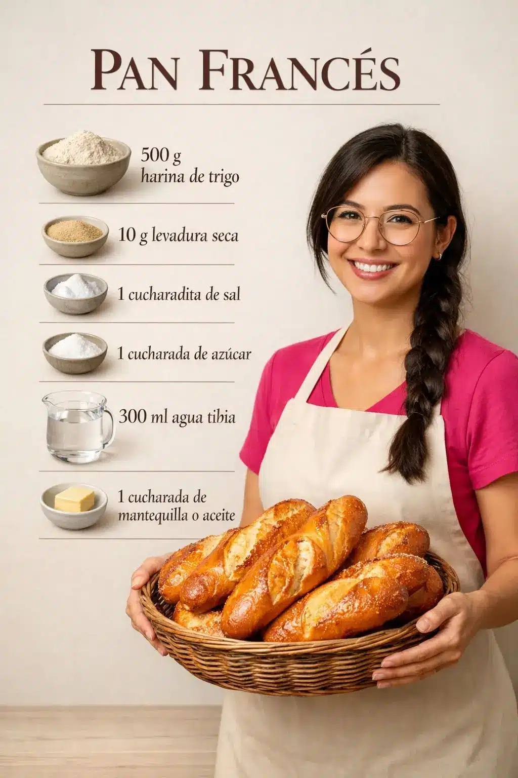 Receta de pan francés crujiente paso a paso