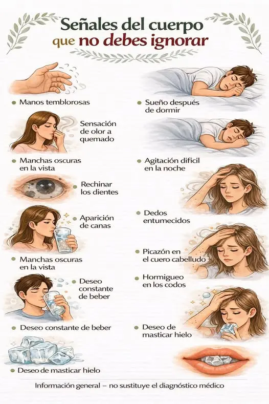 12 señales del cuerpo que no debes ignorar