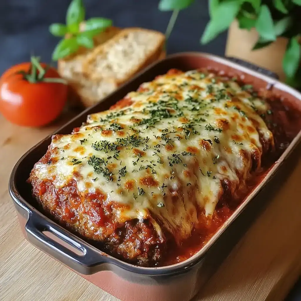 Pain de Viande Italien au Parmesan et Gratiné