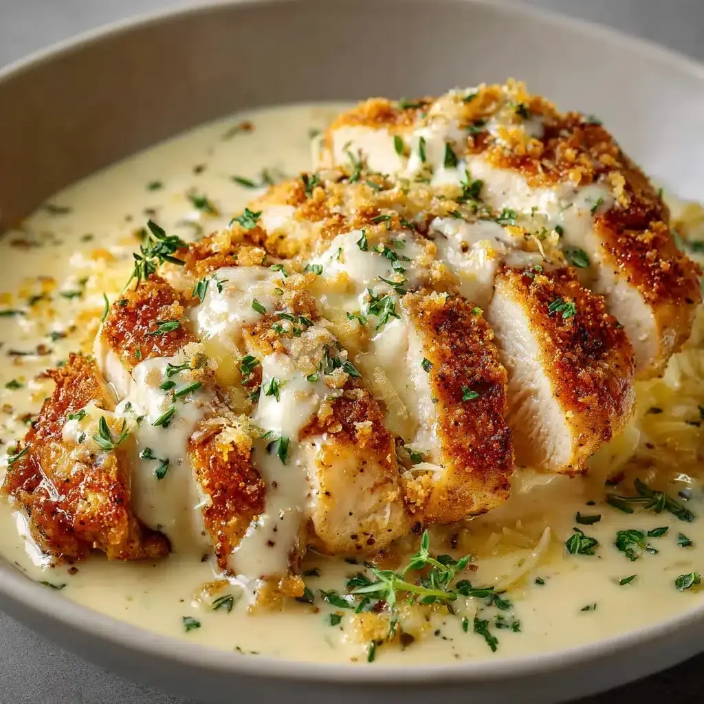 Poulet à la crème et au fromage