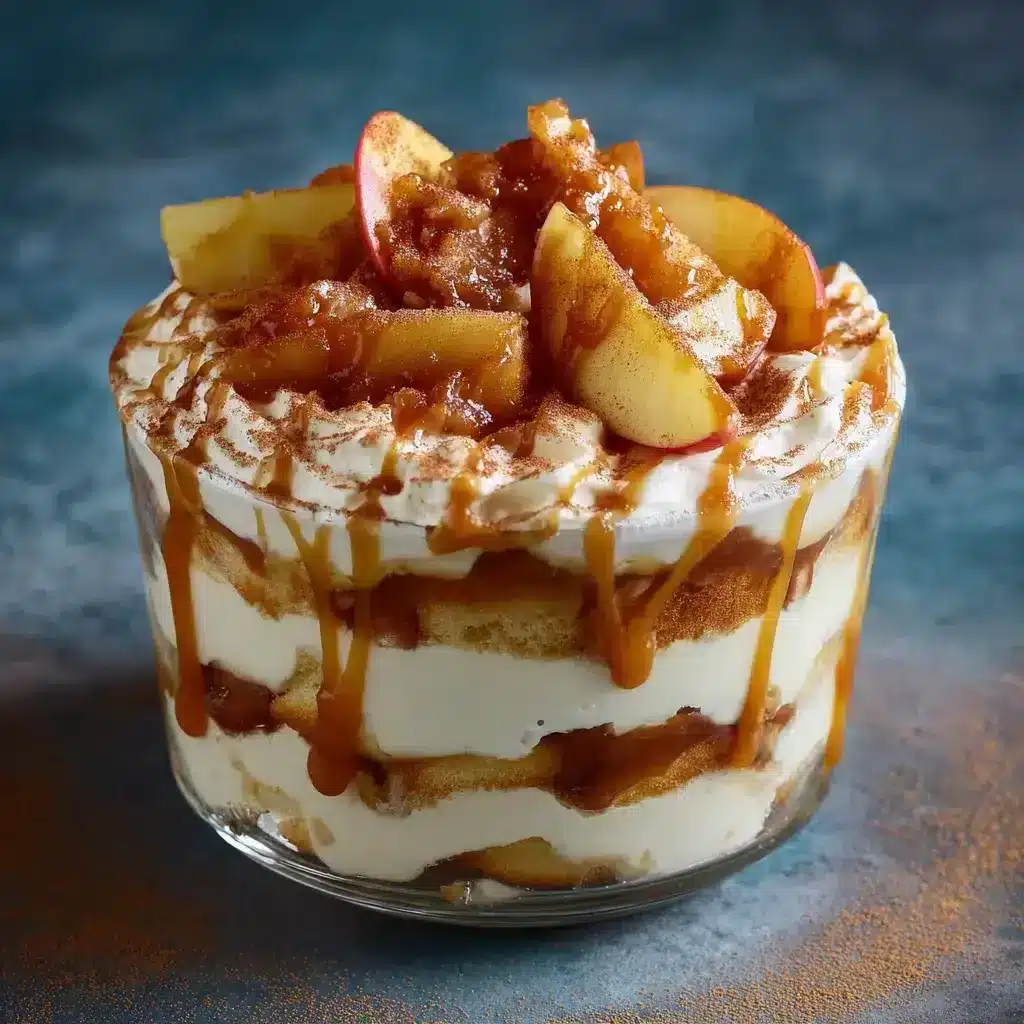 Tiramisu caramel beurre salé pommes poêlées