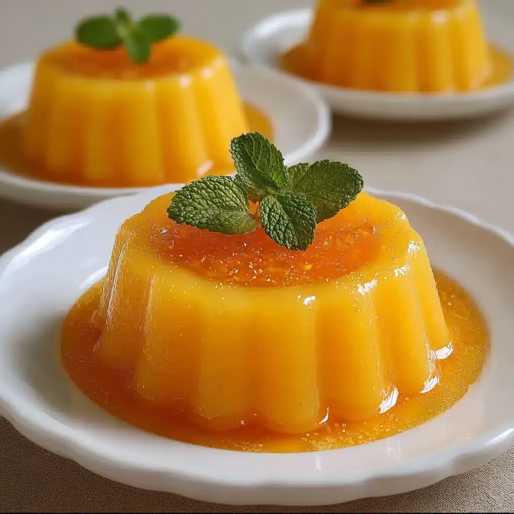 flan de melon rafraîchissant