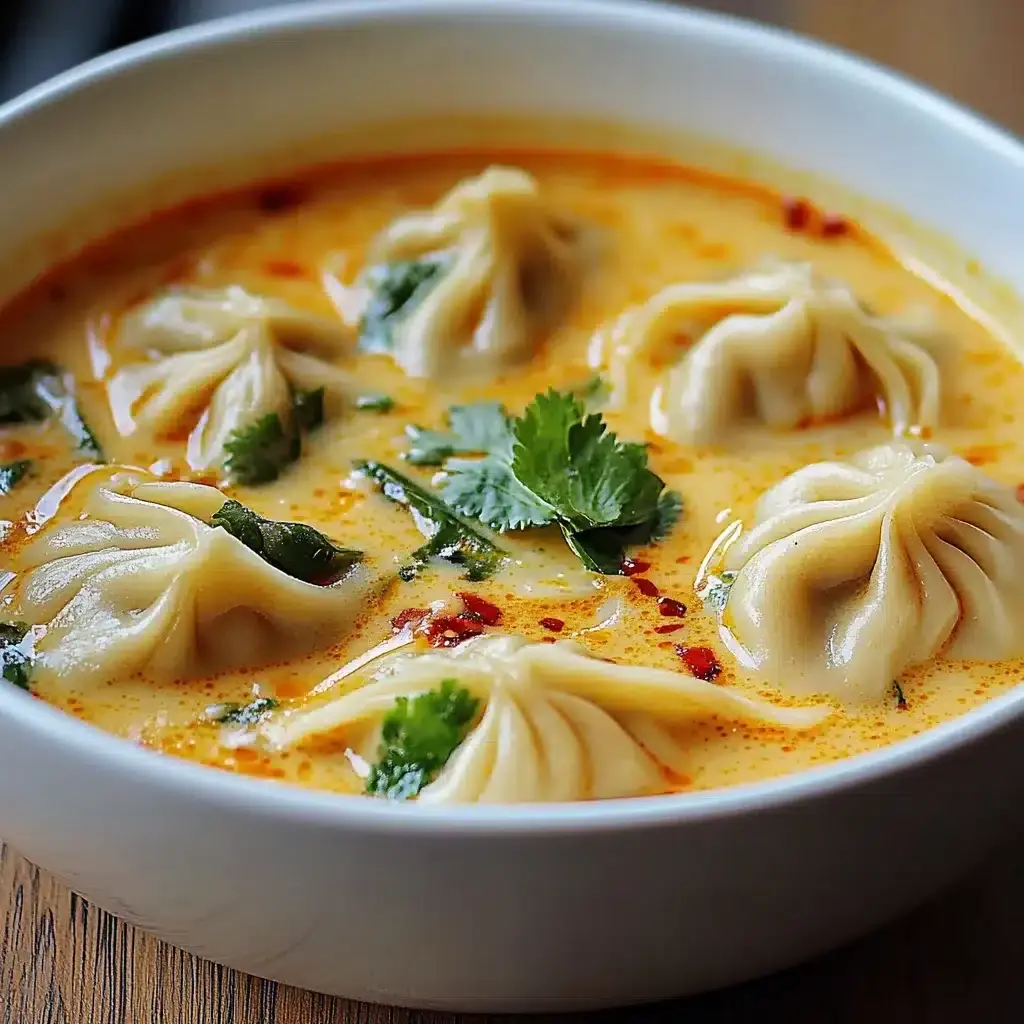 soupe thaïlandaise aux raviolis