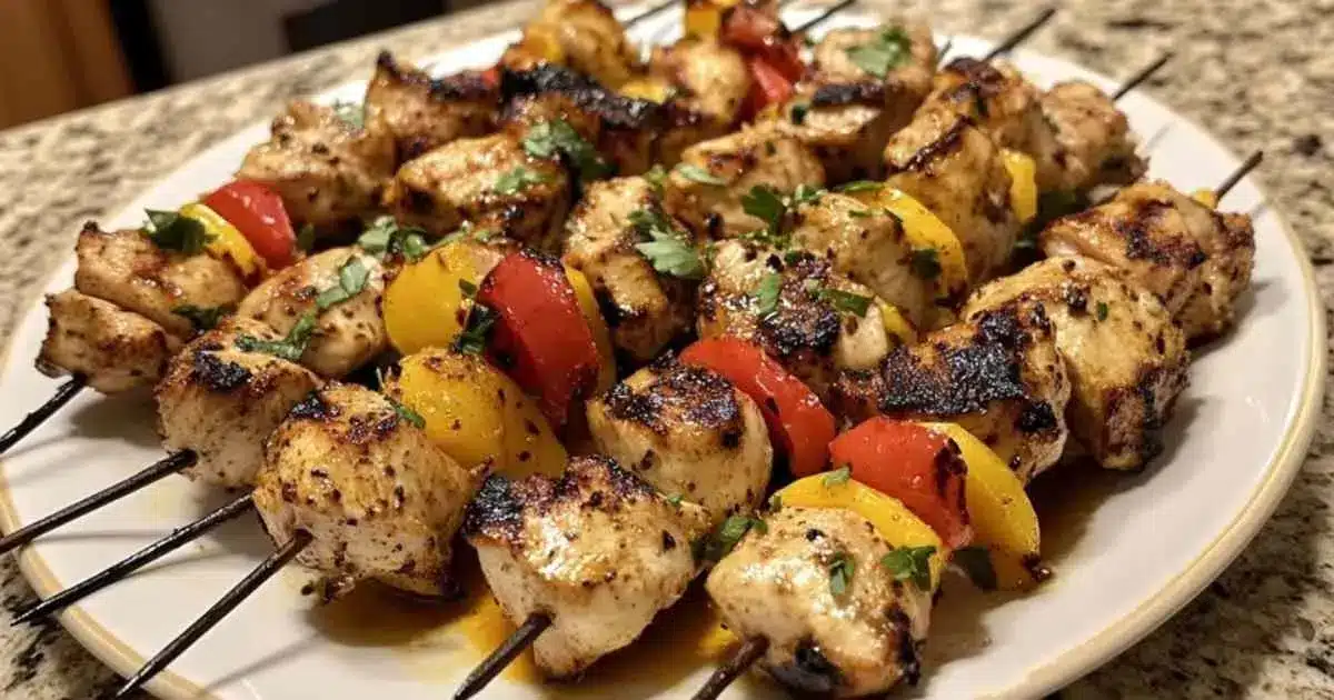 BrochettesdePouletauCitronetPaprika