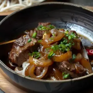 Bœuf Caramélisé aux Oignons et Sauce Soja