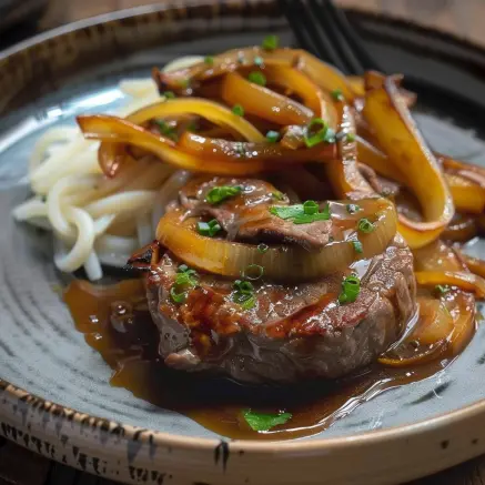 Bœuf Caramélisé aux Oignons et Sauce Soja