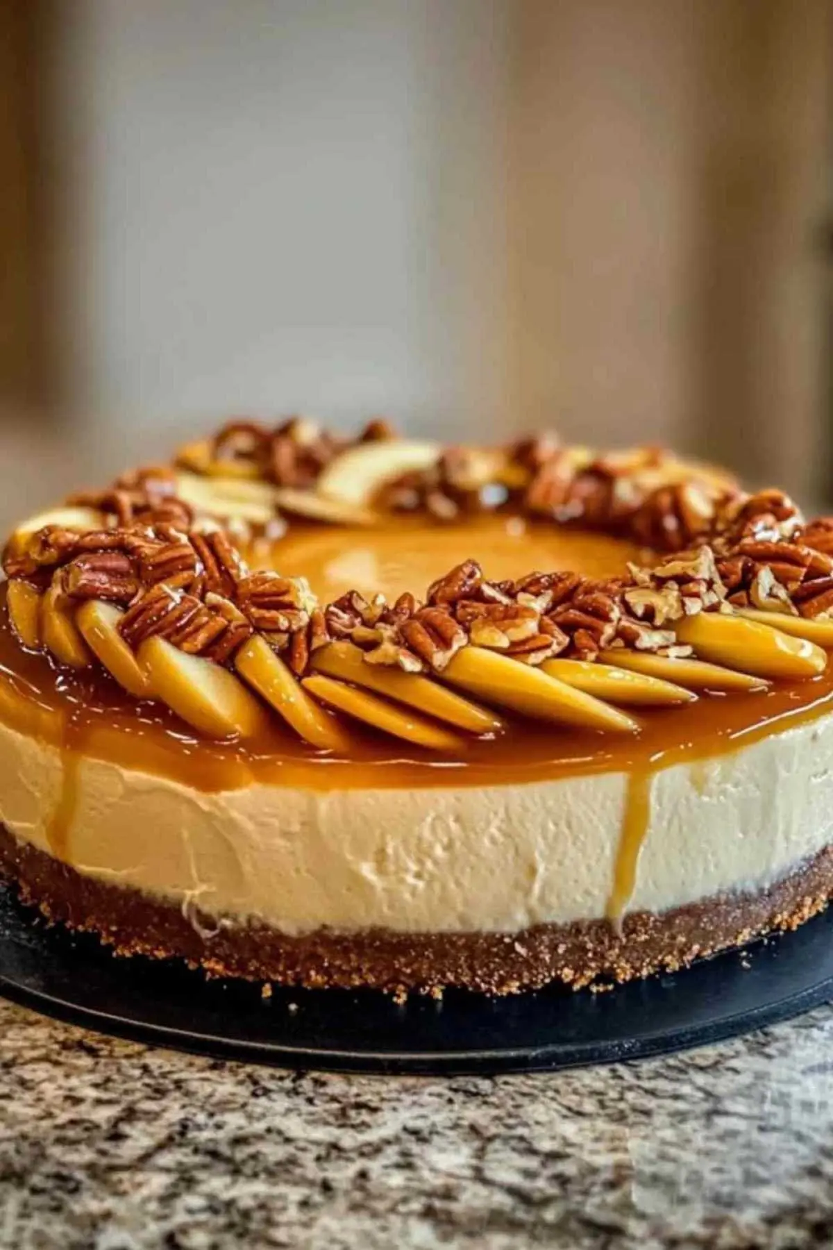 Cheesecake aux Pommes Caramélisées