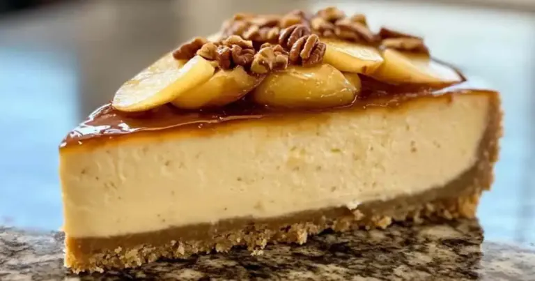 cheesecake aux pommes caramélisées