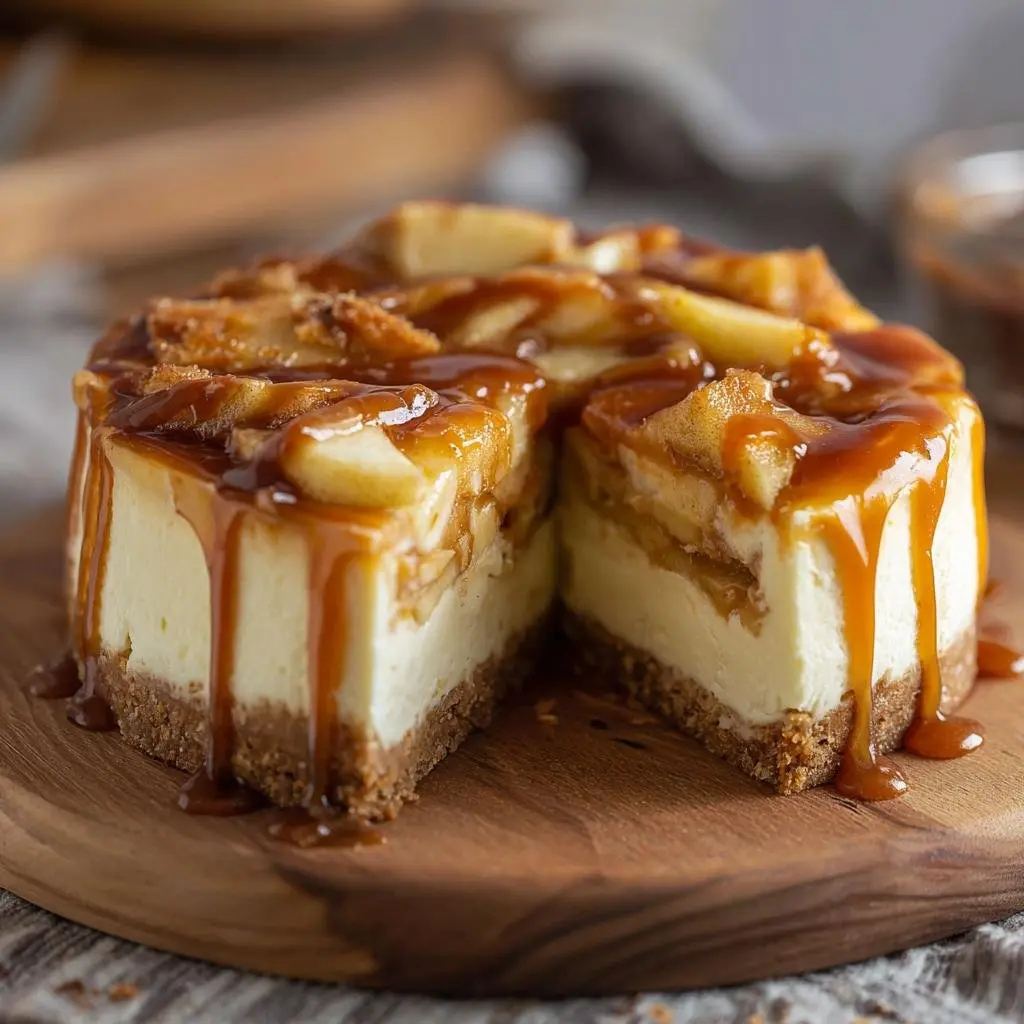 Cheesecake pommes caramel salé: 1 recette divine