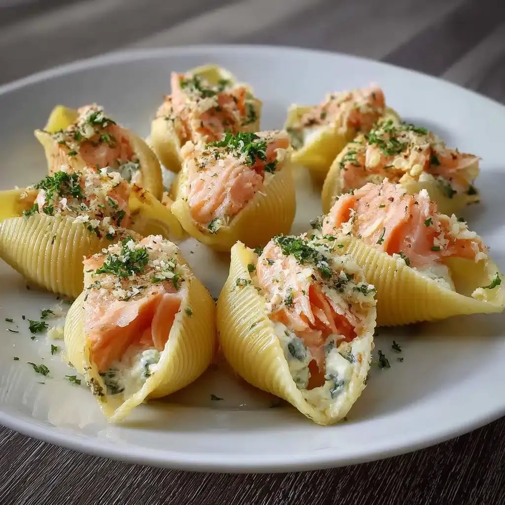 Conchiglioni farcis au saumon et mascarpone 2 Conchiglioni farcis saumon mascarpone