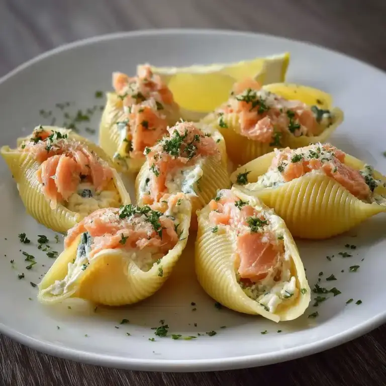 Conchiglioni farcis au saumon et mascarpone