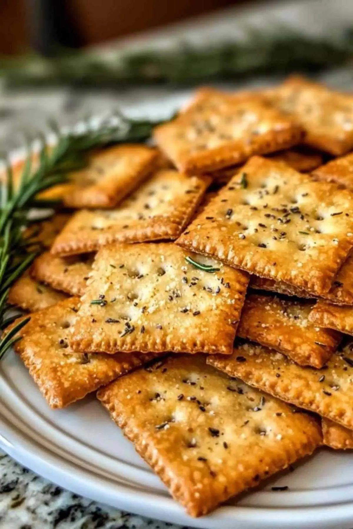 Crackers maison parmesan romarin