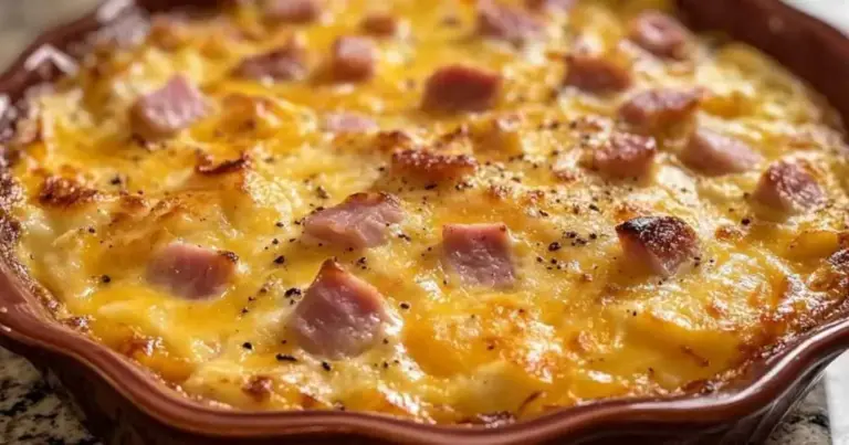 Gratin d’Œufs au Jambon et au Fromage