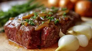 Pain de Viande à l’Oignon Français