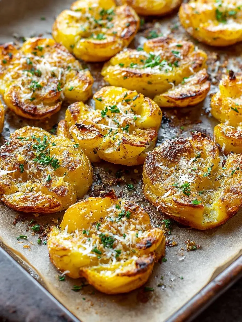 Pommes de Terre Écrasées au Four