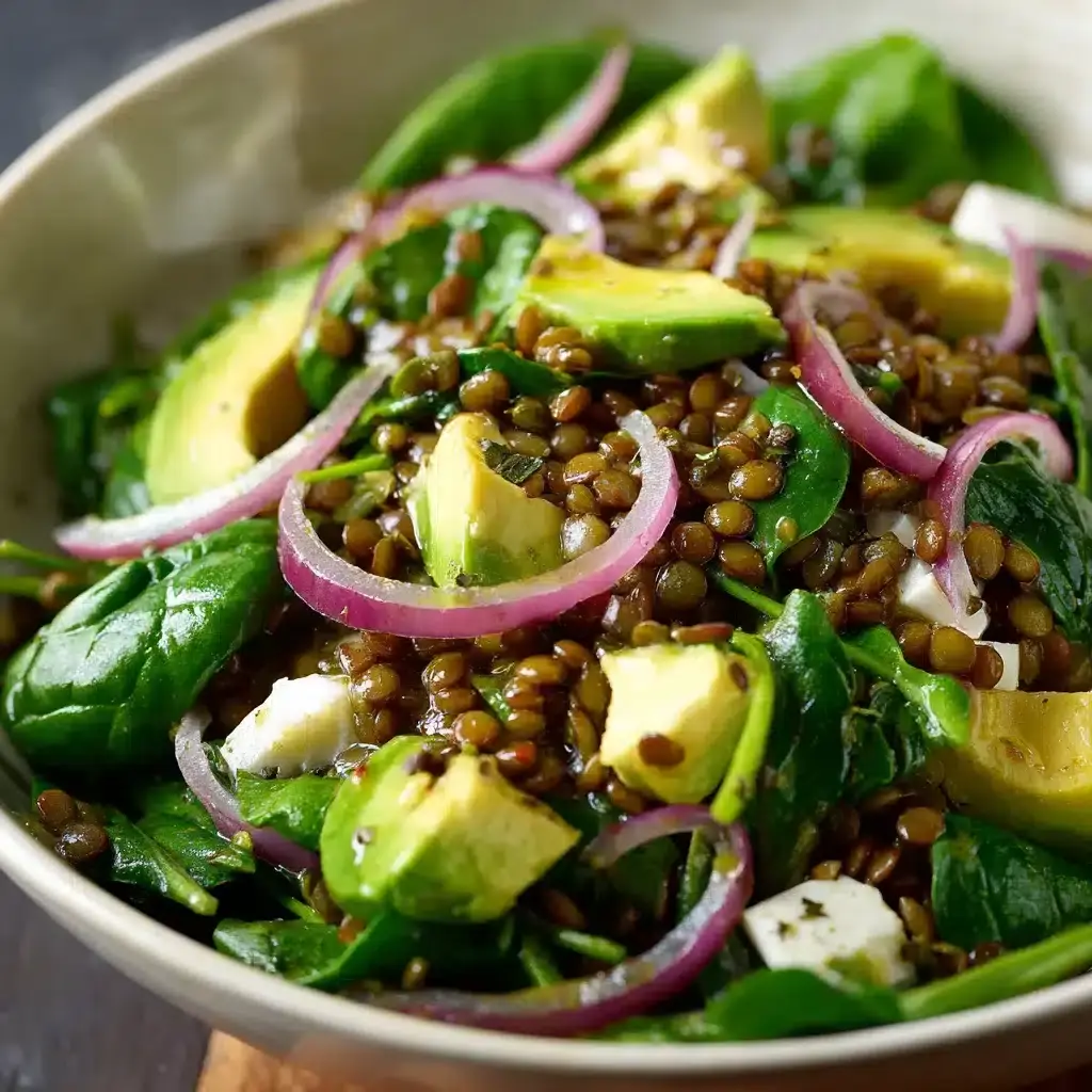 Salade Verte Lentilles Épinards Avocat