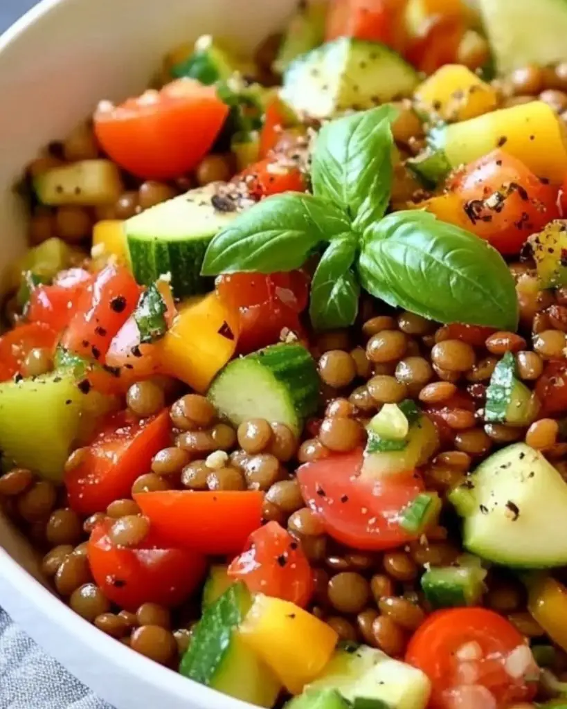 Salade lentilles légumes
