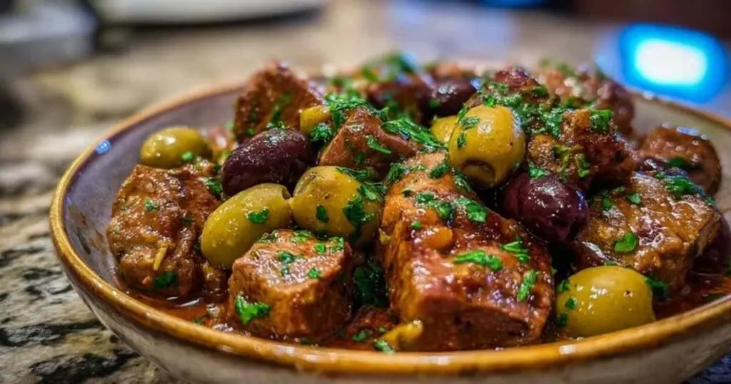 Sauté de veau aux olives