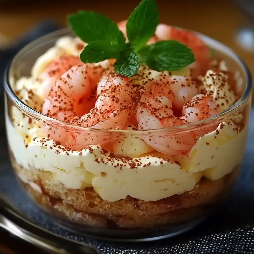 Tiramisu crevettes roses salé