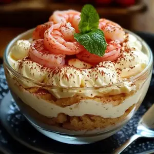 Tiramisu Salé aux Crevettes Roses