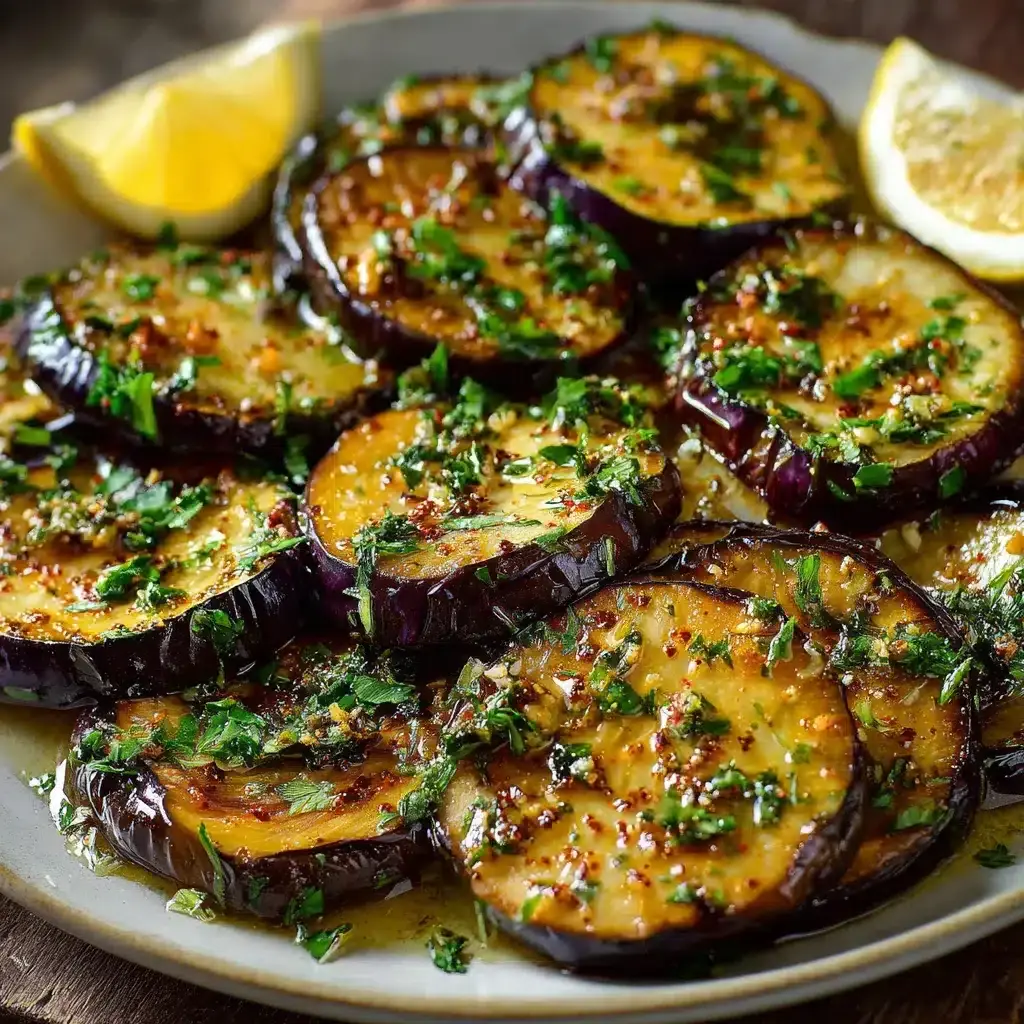 aubergine rôtie citron ail